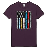 Service Flag We Stand with You Printed T-Shirt