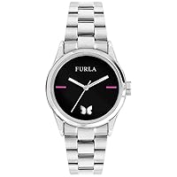 FURLA Womens Analogue Quartz Watch with Stainless Steel Strap R4253101530, Silver, Youth Large / 11-13, Strap