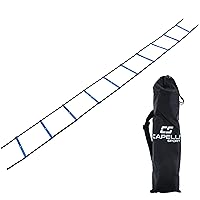 Capelli Sport Speed Agility Ladder, 10 Rung Sports Speed Training Workout Ladder with Carry Bag, Blue, 15 ft