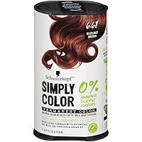 Schwarzkopf Simply Color Hair Color 6.68 Hazelnut Brown, 1 Application - Permanent Hair Dye for Healthy Looking Hair without Ammonia or Silicone, Dermatologist Tested, No PPD & PTD