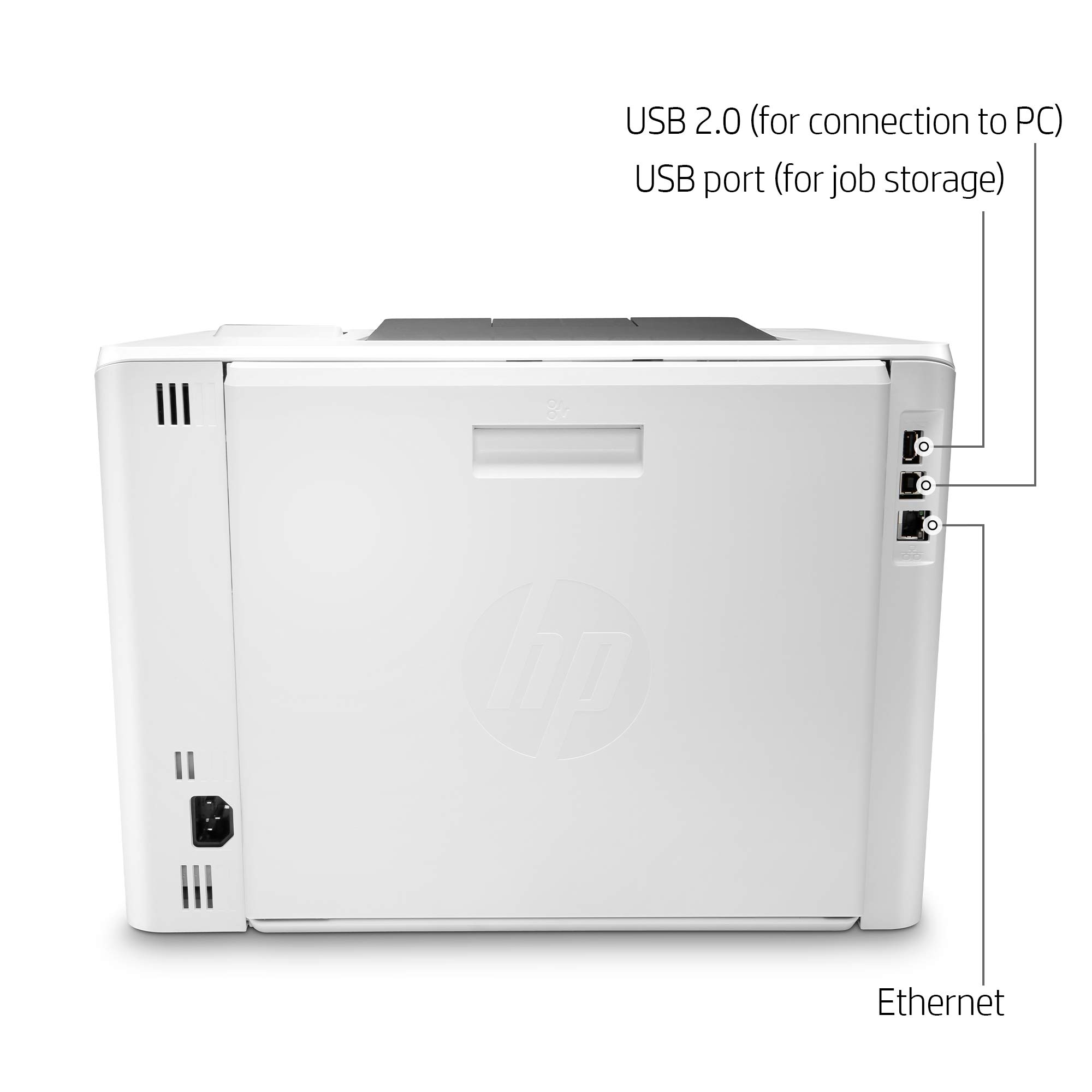 HP Color LaserJet Pro M454dn Printer, Double-Sided Printing & Built-in Ethernet (W1Y44A) White