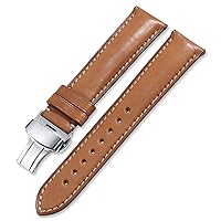 iStrap Quick Release Watch Band - Top Grain Leather Replacement Quickfit Strap - Stainless Steel Buckle - 18mm, 19mm, 20mm, 21mm 22mm,24mm for Men Women