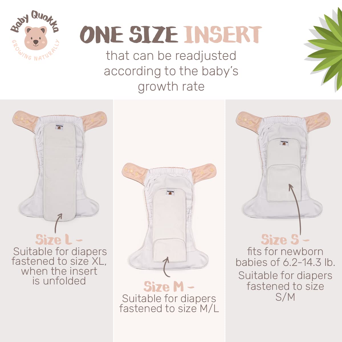 One Size Orcas Pocket Diaper: Handmade Reusable Birth to Potty Toddler Boy or Girl Water Resistant Cloth Diaper with 1 Bamboo Inserts, Baby QUOKKA ®