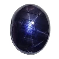 4.04 Ct. Unheated Natural Oval Cabochon Blue Star Sapphire Loose Gemstone