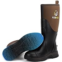 Rain Boots Men, Waterproof Rubber Boots for Men, Durable Neoprene Work Boots for Gardening Hunting and Fishing