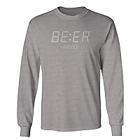 Graphic Humor Funny Drinking Beer o Clock Craft Long Sleeve Men's
