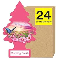 LITTLE TREES Air Fresheners Car Air Freshener. Hanging Tree Provides Long Lasting Scent for Auto or Home. Morning Fresh, 24 Air Fresheners