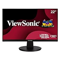 ViewSonic VS2247-MH 22 Inch 1080p Monitor with 75Hz, Adaptive Sync, Thin Bezels, Eye Care, HDMI, VGA Inputs for Home and Office, Black