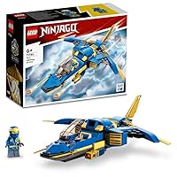 LEGO Ninjago Jays Thunder Jet EVO, Upgradable Ninja Toy Plane with Jay Mini Figure, Birthday Gift Idea for Children from 7 Years 71784