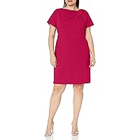 London Times Women's Polished Sheath Dress with Bow Detail Career Office Event Occasion Guest of