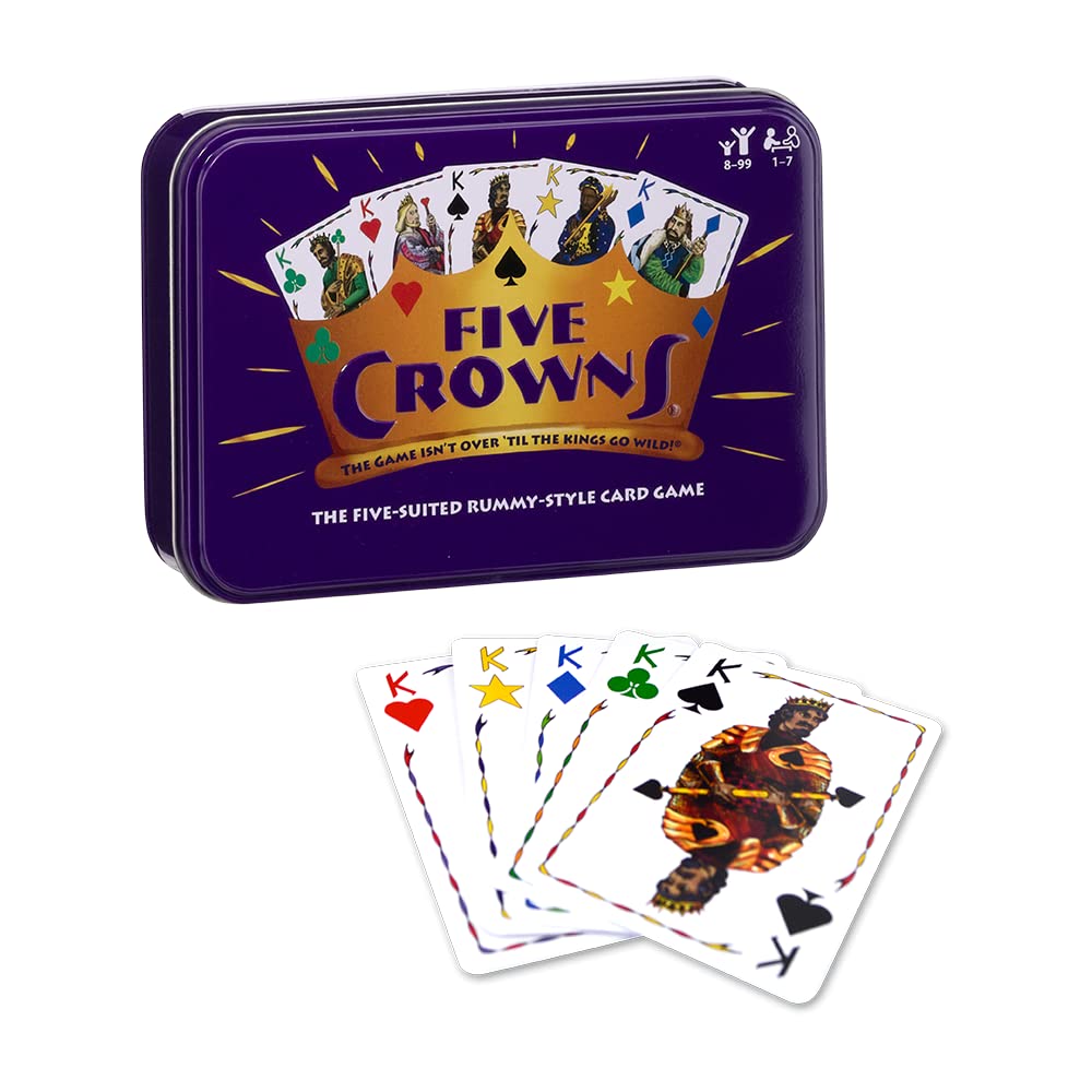 SET Five Crowns Collectible Tin -—Rummy-Style Card Game — Game Night Favorite for Adults and Kids — for Ages 8 and Up