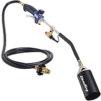 Propane Torch Kit Heavy Duty Weed Burner, 340,000 BTU with Piezo Igniter (Self Igniting), with 6 ft Hose Regulator Assembly