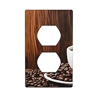 (Coffee Cup And Coffee Beans) Modern Wall Panel, Switch Cover, Decorative Socket Cover For Socket Light Switch, Switch Cover, Wall Panel.