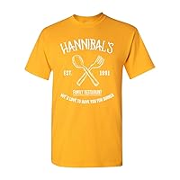 Hannibals Family Restaurant Love to Have You for Dinner DT Adult T-Shirt Tee