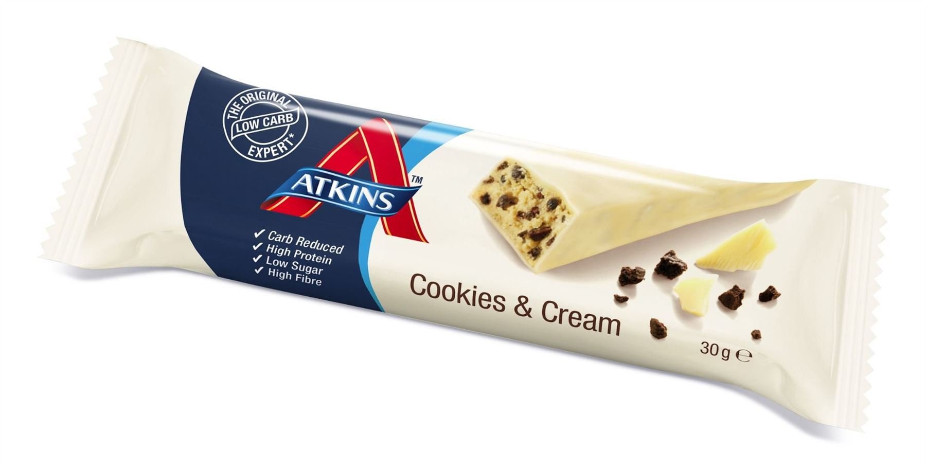 Atkins Cookies & Cream Bar 30g (Pack of 30)