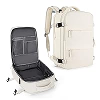 coowoz Large Travel Backpack For Women Men,Carry On Backpack,Hiking Backpack Waterproof Outdoor Sports Rucksack Casual Daypack travel essentials（Off White Thin Material）