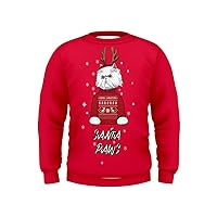 PattyCandy Unisex Kids Christmas Sweater Adorable Gingerbread Man Pug Kitty Cat Xmas Sweatshirt