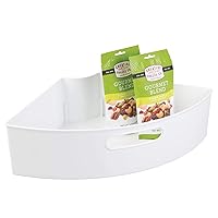 iDesign Recycled Plastic 1/4 Wedge Lazy Susan Turntable Organizer with Handle, Pantry, Bathroom, General Storage and More – 16.5