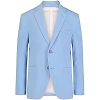 Calvin Klein Boys' Blazer Suit Jacket, 2 Single Breasted Closure, Buttoned Cuffs & Front Flap Pockets