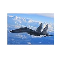 Su-35 Fighter Military Aircraft Picture Russian Stealth Fighter Aviation Decorative Art Modern Boy R Canvas Wall Art Prints for Wall Decor Room Decor Bedroom Decor Gifts 08x12inch(20x30cm) Unframe-s