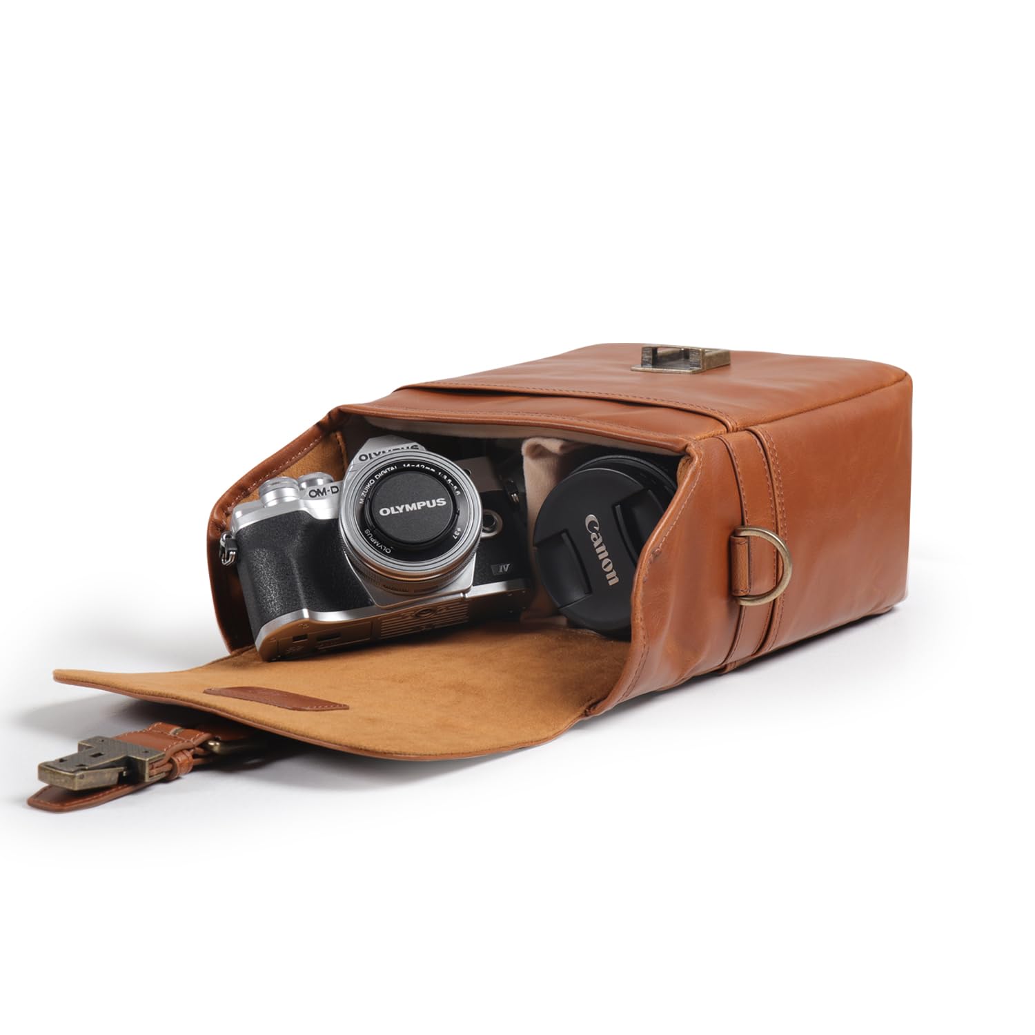 MegaGear Leather Camera Messenger Bag