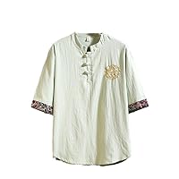 Summer Men's Short-Sleeve T-Shirt, Chinese Style, Youth, Casual Retro Shirt