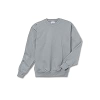Hanes Big Boy's Cotton Fleece Closure Sweatshirt, Light Steel, XS