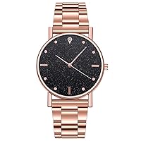 Women Starry Sky Watch, Casual Ladies Stainless Steel Band Quartz Analog Watch, Color Dial Wrist Watch Gift for Mother, Wife and Friends