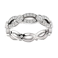1.50 ct Ladies Round Cut Diamond Eternity Wedding Band Ring in Platinum