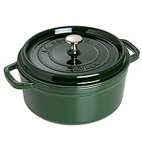Staub Cast Iron 2.75-qt Round Cocotte - Basil, Made in France