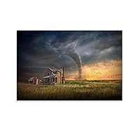 Storm Tornado - Country Farm Decoration Poster Funnel Cloud Natural Still Life Wall Art Canvas Paint Poster Decorative Painting Canvas Wall Posters And Art Picture Print Modern Family Bedroom Decor Po