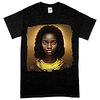 Afro Design Heavy Cotton T-Shirt - Face Tee Shirt - Creative T-Shirt