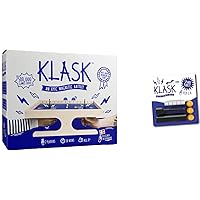 KLASK : The Magnetic Award-Winning Party Game of Skill That’s Half Foosball, Half Air Hockey w/Spare Parts 2.0