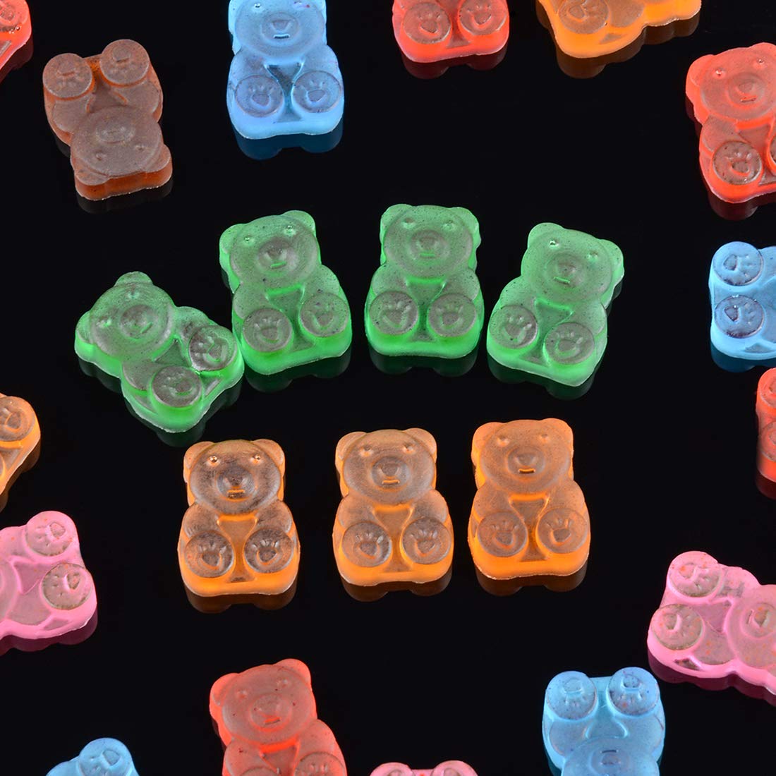 CAKETIME Gummy Bear Molds Candy Molds - Large Gummy Molds 1 Inch Bear Chocolate Molds Silicone 4 Pack LFGB Pinch Test Approved Best Food Grade Silicone Molds