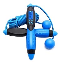 Jump Rope,Digital Counting Speed Jumping Rope Counter for Indoor and Outdoor Fitness Boxing Training Adjustable Weighted Jump Rope Workout for Men,Women,Children Cordless Skipping Rope