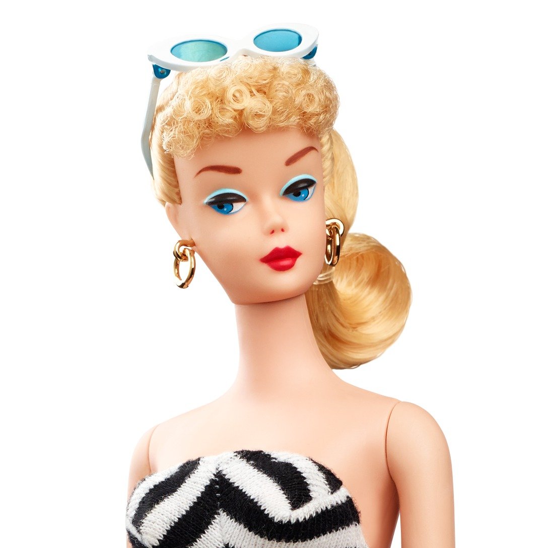 Barbie Teenage Fashion Model Collection Black and White Bathing Suit Barbie Doll