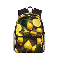 Fresh Tropical Lemons Print Backpack Lightweight,Durable & Stylish Travel Bags, Sports Bags, Men Women Bags