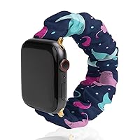Colorful Stingray Pattern Watch Band Compitable with Apple Watch Elastic Strap Sport Wristbands for Women Men
