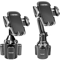 TOPGO Car Cup Holder Phone Mount, Adjustable, Fits iPhone 14 Pro Max/13/xs/11/8plus/6s/samsung Galaxy S10/S9+/S8 Plus/S7 Edge/Note9, Black