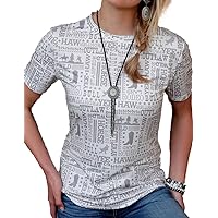 Western Shirt Womens S/S Tee Sublimation Print CTT7450002