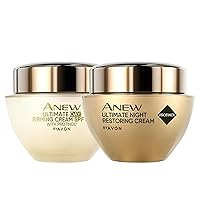 Avon Anew Ultimate DAY Firming Cream + NIGHT Restoring Cream ((Ideal for 40-55) Set of 2