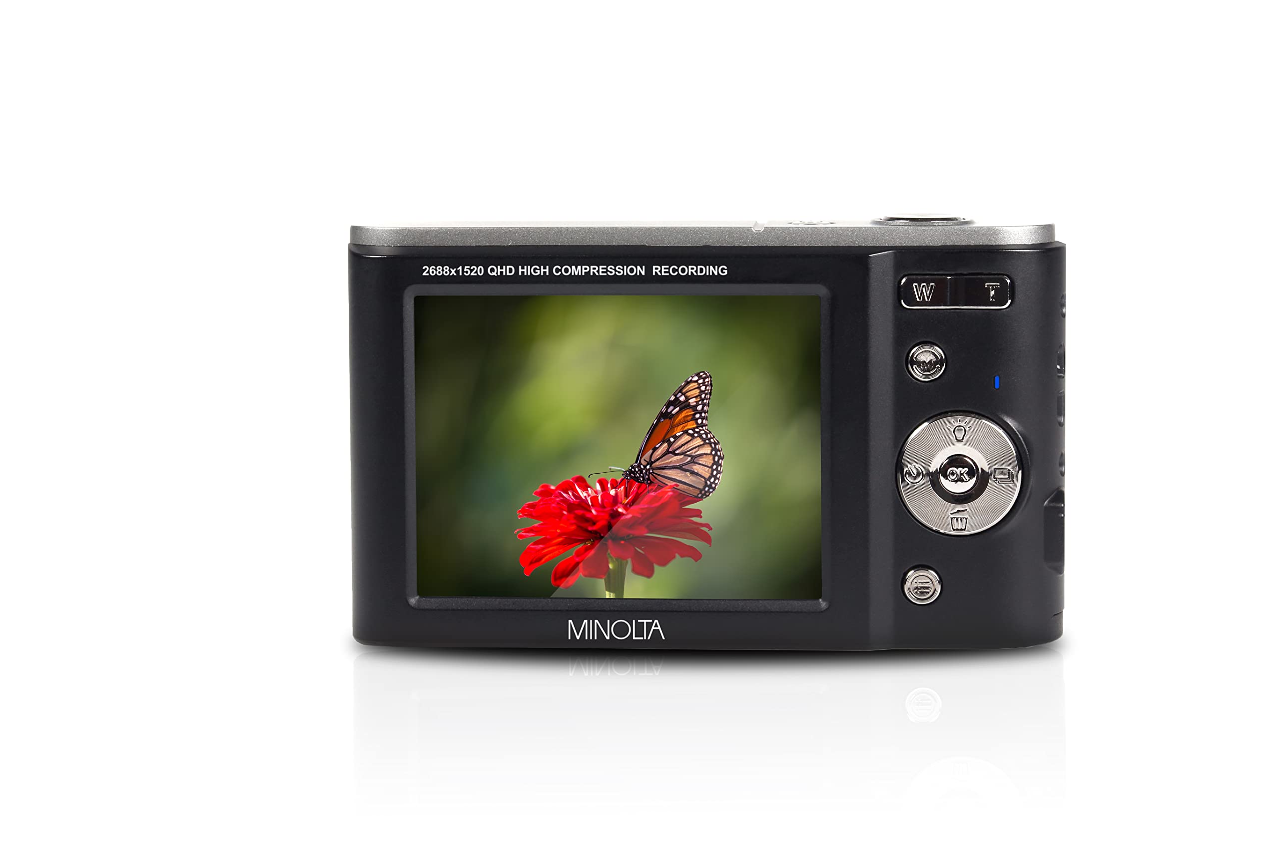 Minolta MND20 44 MP / 2.7K Ultra HD Digital Camera (Black)
