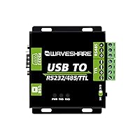 Waveshare USB to RS232 / RS485 / TTL Industrial Isolated Converter with Original FT232RL Embedded Protection Circuits and Aluminium Alloy Enclosure for Industrial Control Equipments