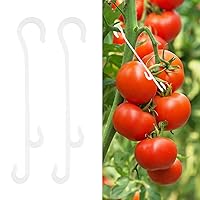 KINGLAKE 100 Pcs Tomato Support Clips Tomato Vegetable Support J-Hook Clips to Prevent Tomatoes from Pinching or Falling Off