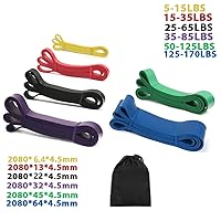 MADALIAN Resistance Band Gym Rubber Workout Elastic Band Workout Exercise Cycle Strength Fitness Equipment Training Extender Unisex