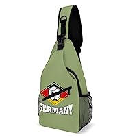 Germany Soccer Soccer Football Crossbody Sling Backpack Multipurpose Chest Bag Casual Shoulder Bag Travel Hiking Daypack