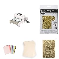 Sizzix Big Shot Machine with Tim Holtz 3-D Embossing Folders & Cardstock