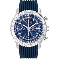 Breitling Navitimer World Blue Dial & Rubber Strap Men's Watch A2432212/C651-258S