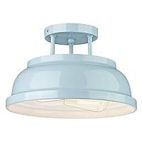 zeyu Modern Semi Flush Ceiling Light - 2-Light Ceiling Light Fixture for Living Room Bedroom Kitchen Hallway, Blue Finish, ZY29-F SF