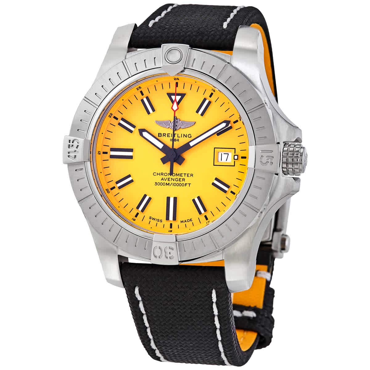 Breitling Avenger Seawolf Automatic Chronometer Yellow Dial Men's Watch A17319101I1X2
